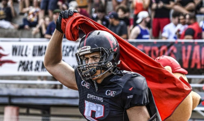 Destaque nas últimas temporadas recebendo bolas para touchdown, Felipe Golzio agora será o coordenador ofensivo do João Pessoa Espectros, que disputará mais uma vez a Liga BFA. Foto: Anderson Silva