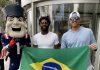 Ex-jogadores do Patriots foram convidados para a Watch Party. Imagem: Divulgação Patriots