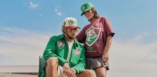 Linha conta com bonés, camisetas e jaqueta e tem Guga como rosto da campanha. (Imagem: New Era)