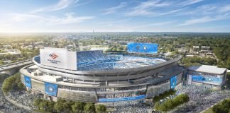 Novo projeto do Bank of America Stadium (Imagem: Divulgação HOK)